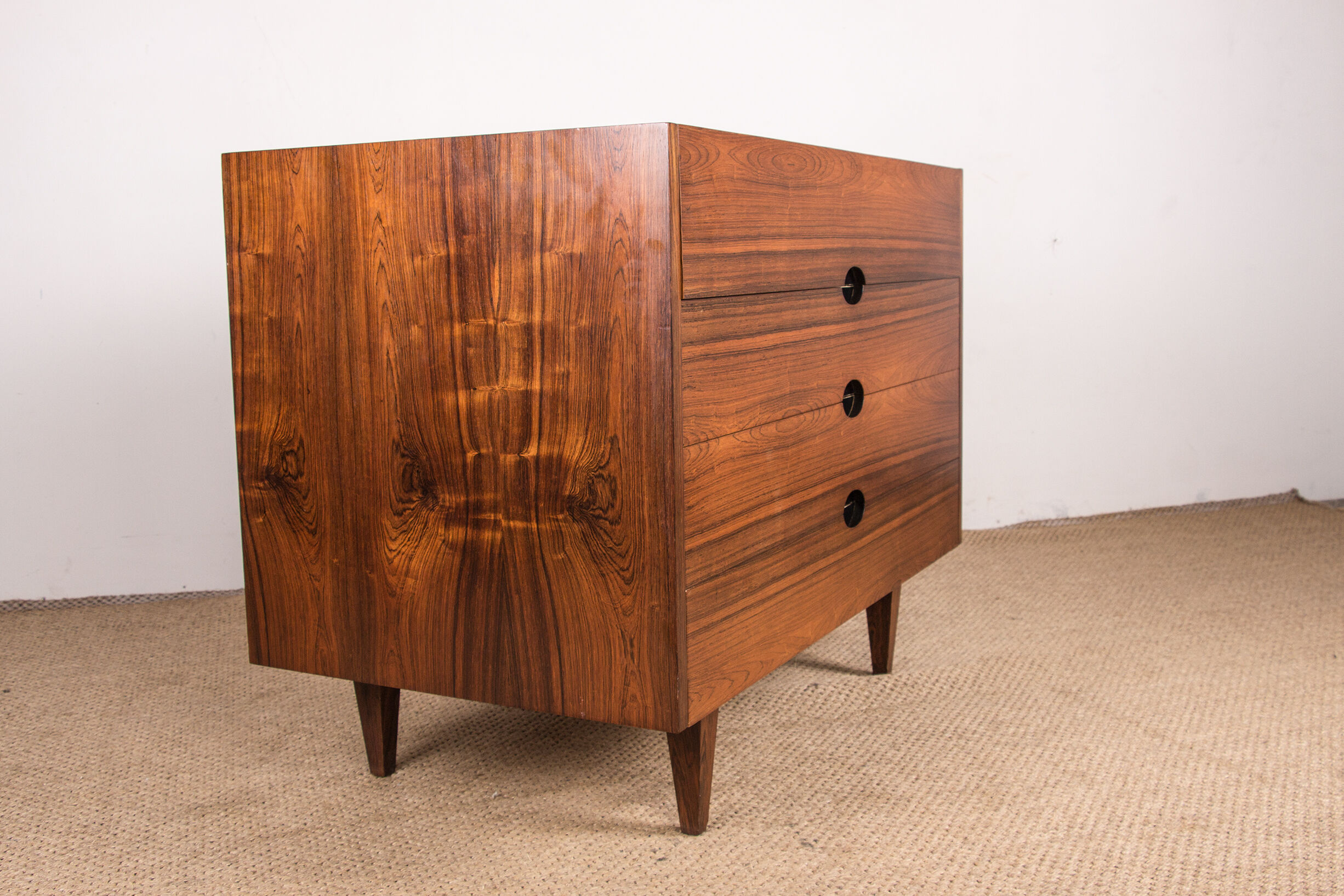 Rosewood chest of drawers design Paul Geoffroy edited by Roche Bobois
