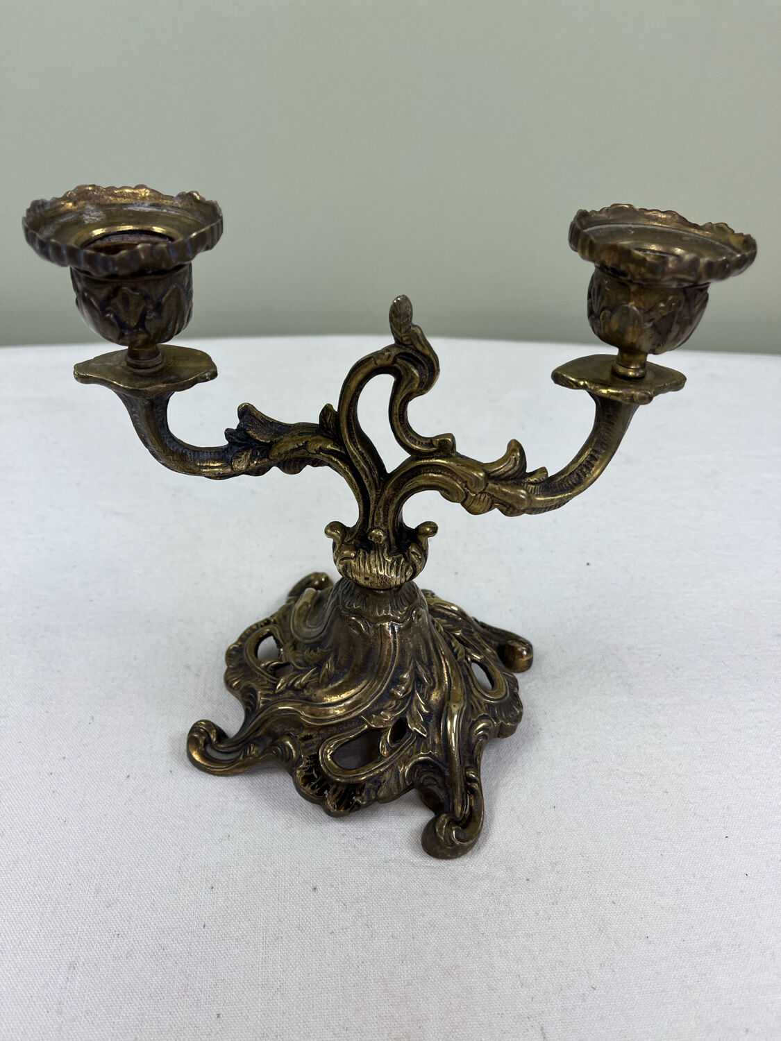 Antique bronze candlestick
