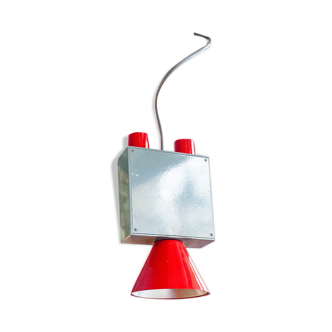 Post modern metal lamp Italy 1980s