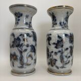 Pair of Bayeux porcelain baluster vases, 19th century