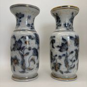 Pair of Bayeux porcelain baluster vases, 19th century