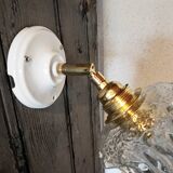 Vintage molded glass wall light