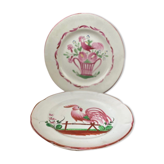 Lot de 2 assiettes st clement luneville