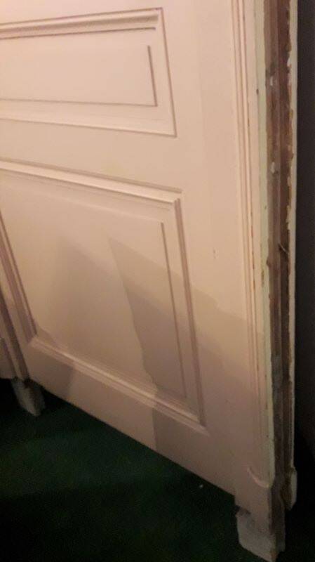 Haussmannian door 83x220 with old glazed transom frame 102x300 chassis