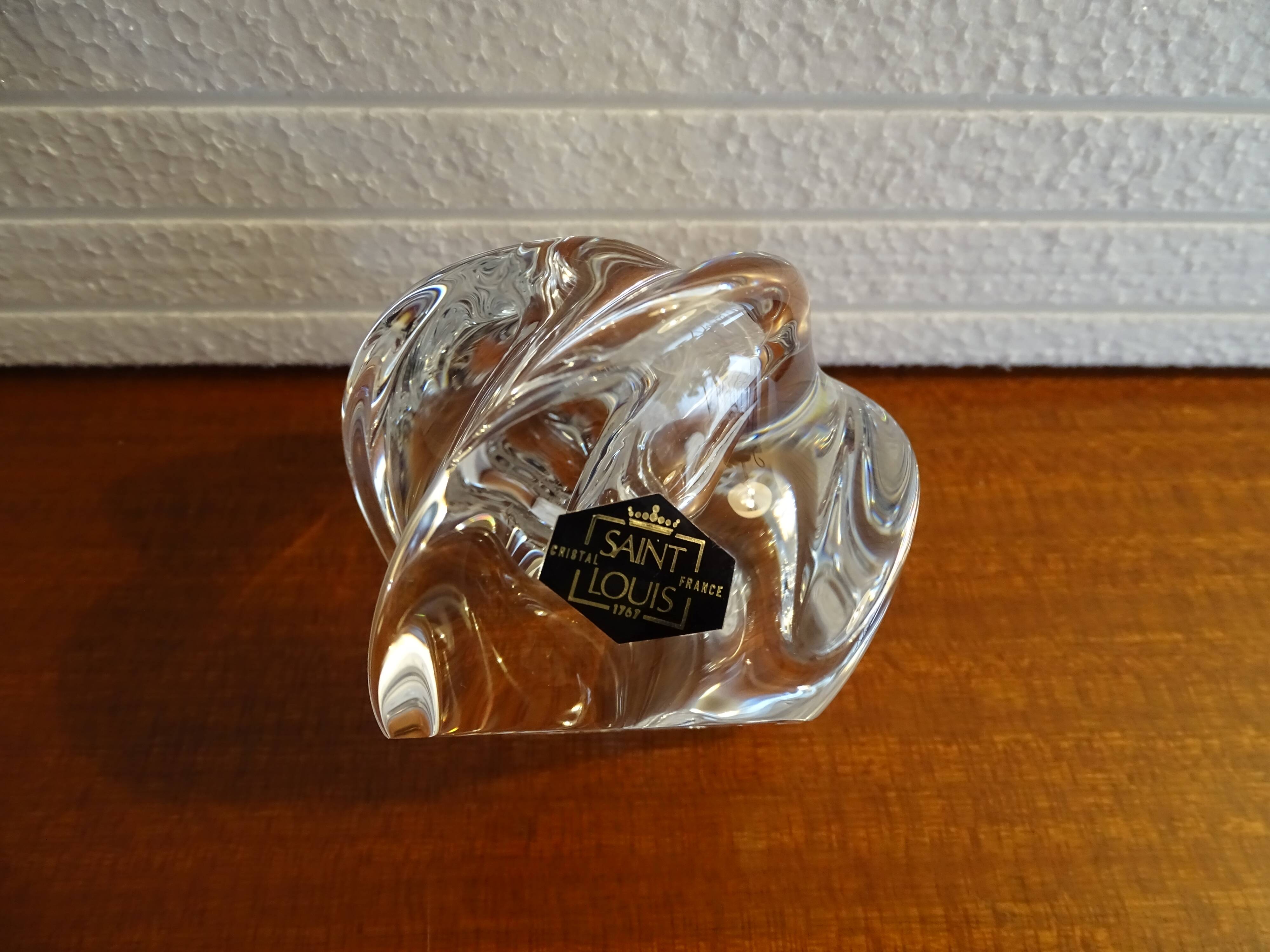 Saint Louis crystal candle holder free form Ø 7 cm