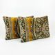 Set of 2 vintage velvet cushion covers 38x61 cm