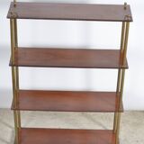 Etagère à poser en bois et laiton