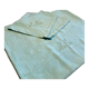 Old tablecloth and its 8 embroidered napkins "la malabar LS" - green - 150x170 cm - linen thread
