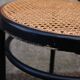 Paire de chaise bistrot métal et cannage