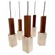 Chandelier vintage suspendu en bois de rose massif, Guzzini, Italie années 1960.