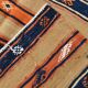 Tapis beige et bleu antique 5x8, 145x230 cm
