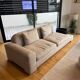 Three-seater fabric sofa