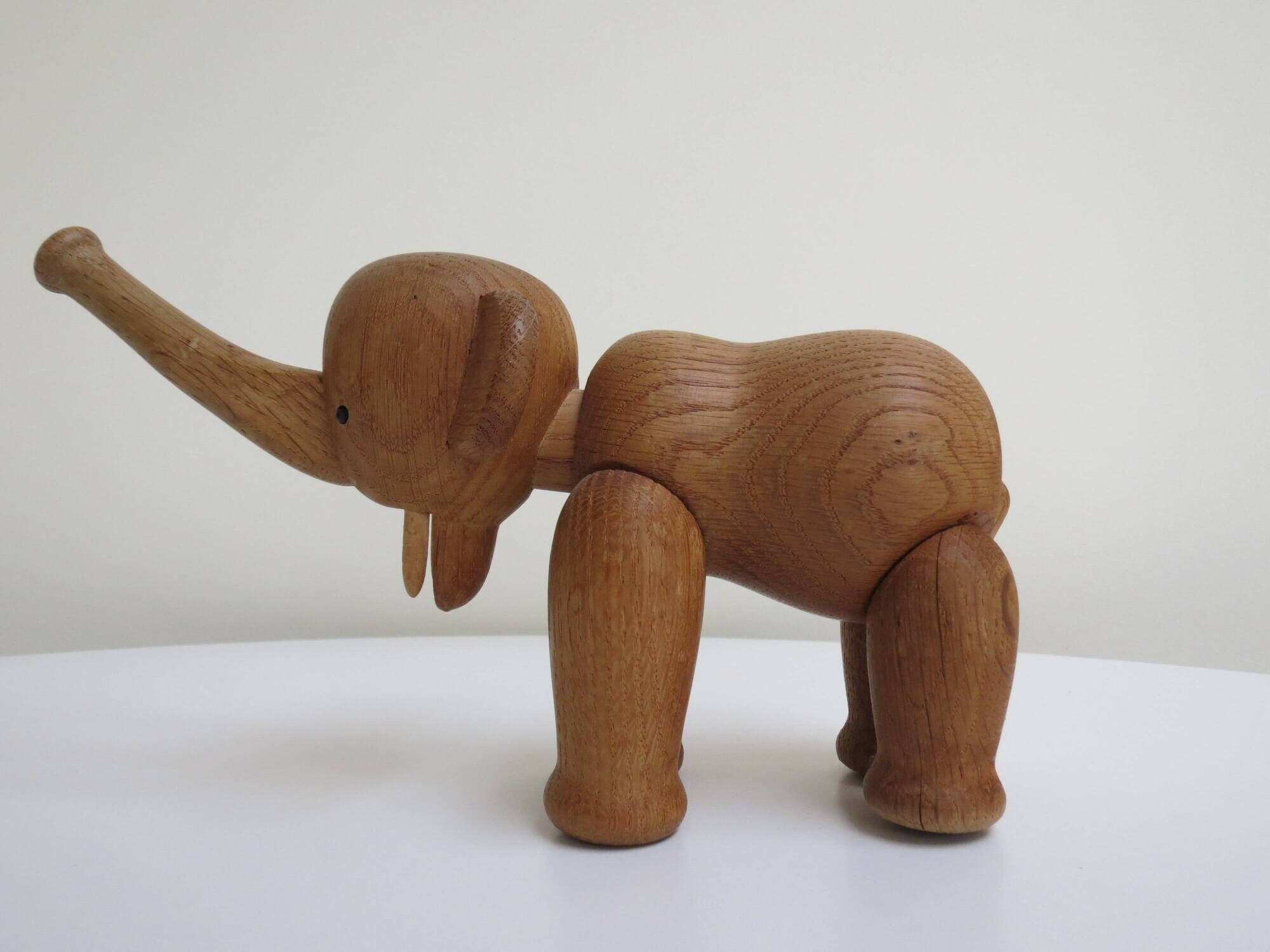Set of 3 1960s Kay Bojesen Vintage Wooden Toy Monkey Elephant Bear Danish