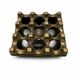 Brutalist Ashtray "Ultima 9" in Solid Brass — Beck & Jung for Diverse