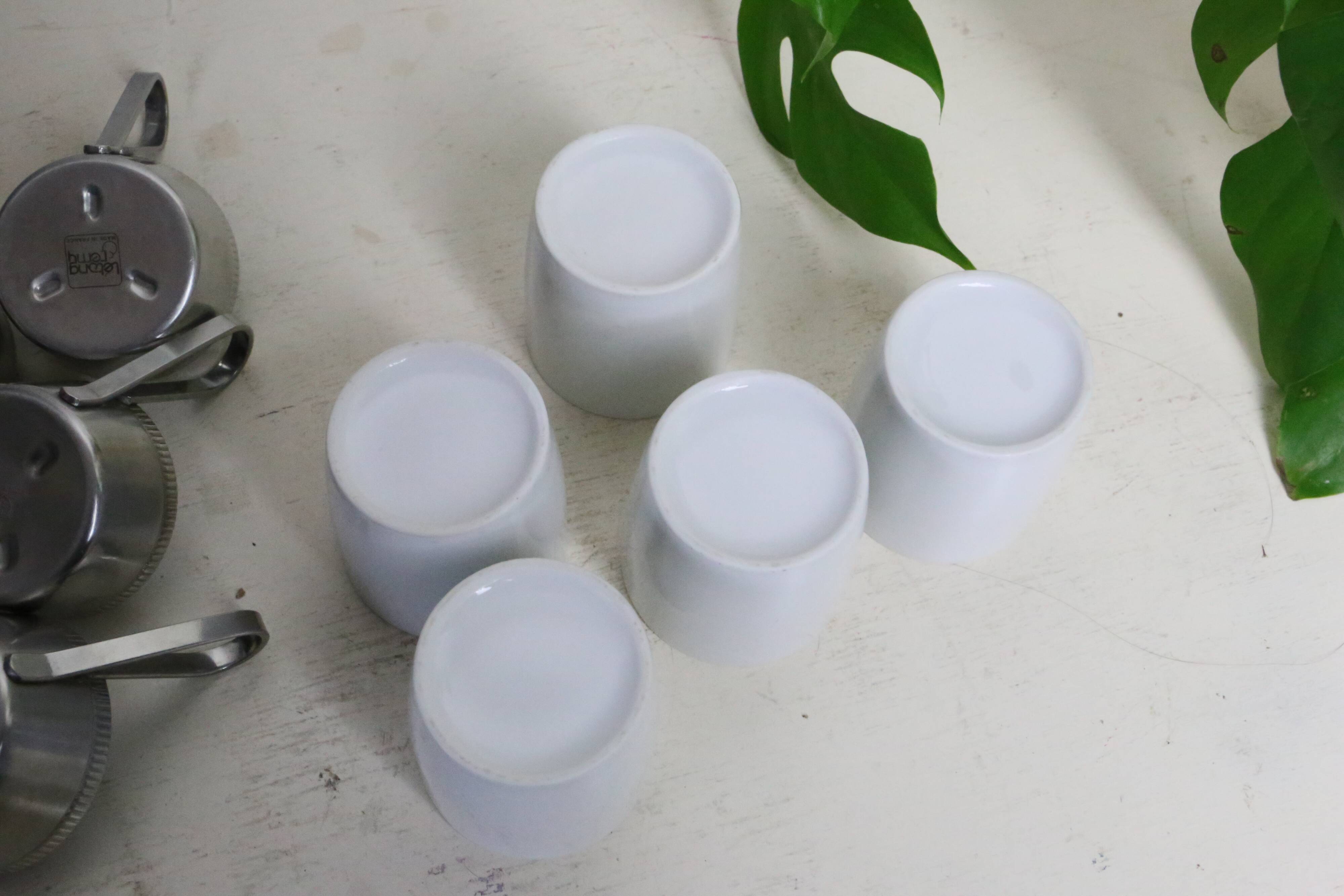 Set of 5 Letang Remy espresso cups, 1980s