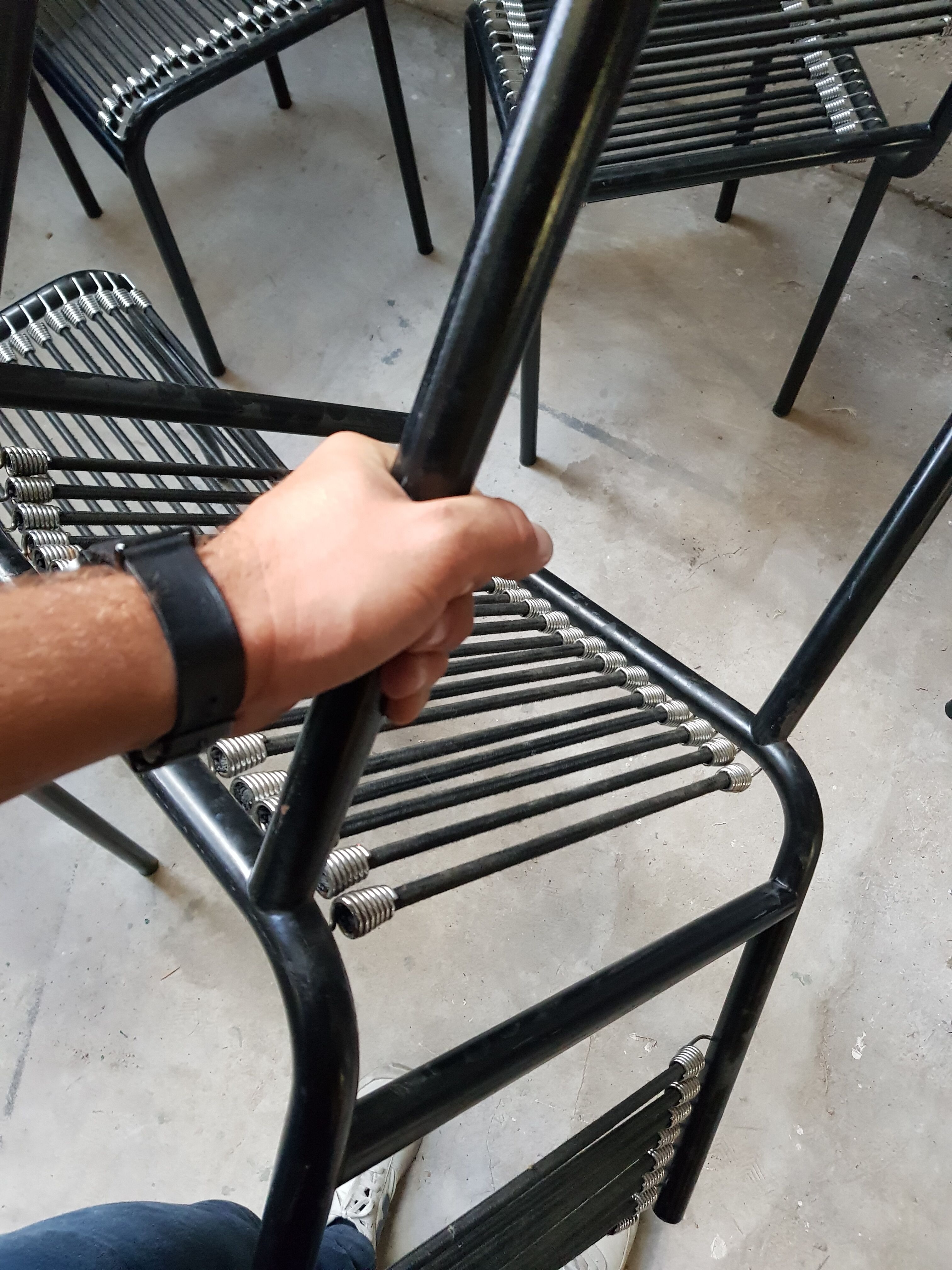 Pair of René Herbst sandow chairs