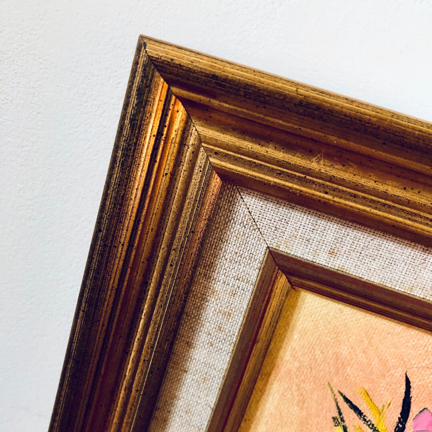 Signed painting on canvas, bouquet of flowers