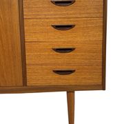 Armoire murale vintage en teck, bibliothèque, bureau, design danois, années 60