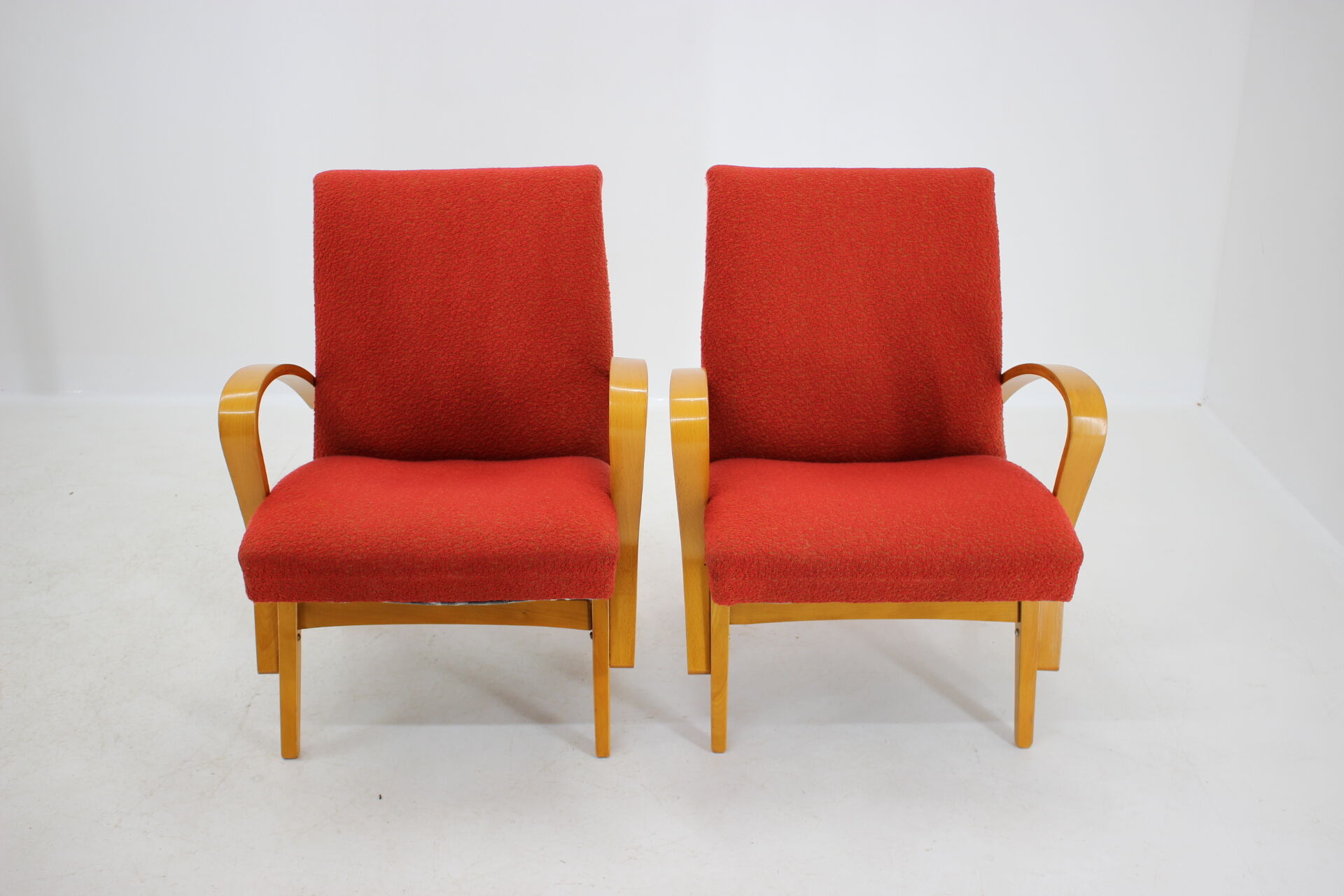 1960s Frantisek Jirak Bentwood Lounge chairs, set of 2