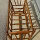 Old wooden cradle, all in walnut