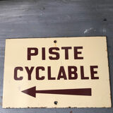 Enamelled plaque bike path