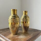 Duo de vases laiton repoussé