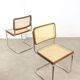 Pair of vintage Cesca B32 brown chairs by Marcel Breuer