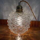 Old vintage glass globe lamp worked
