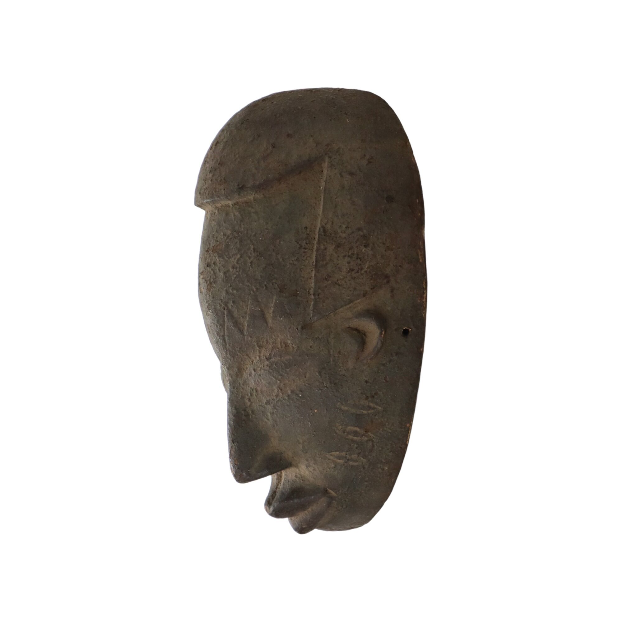 Vintage Wooden Mask Africa Ceremonial Tribal Art Congo 38cm