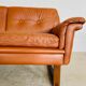 Vintage Danish Svend Skipper 3 person sofa in cognac leather 1970s