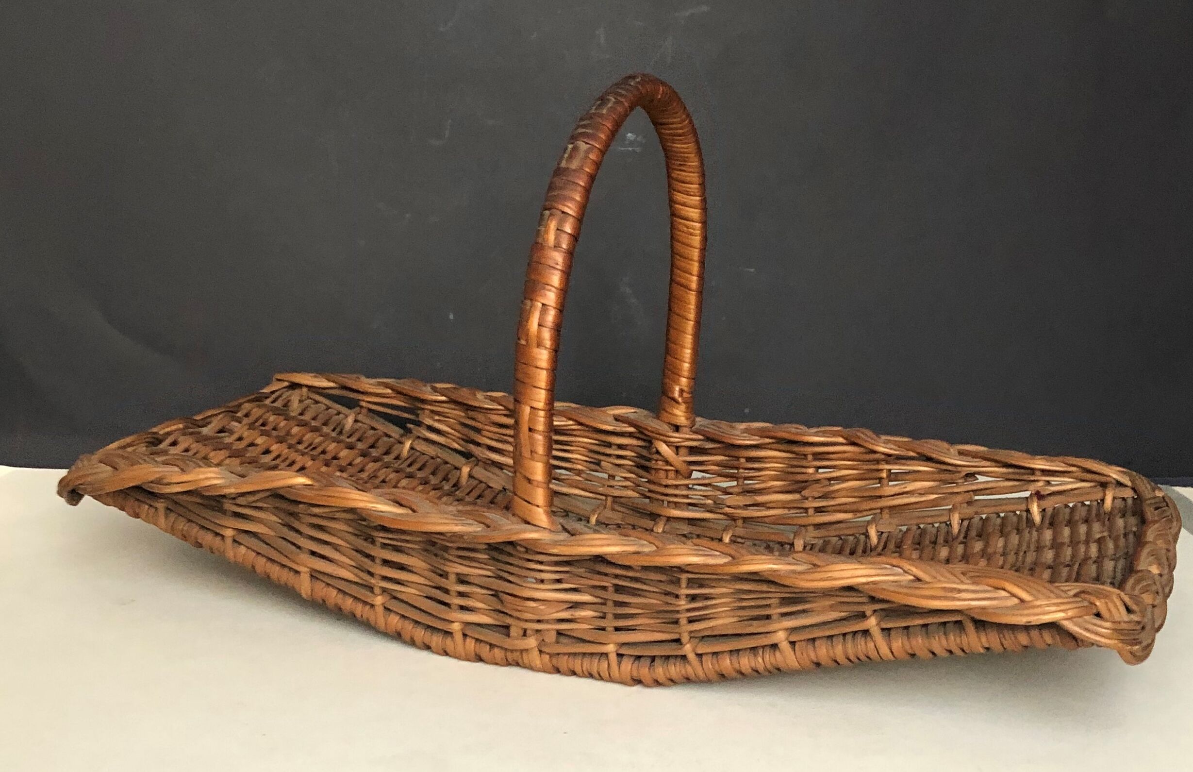 Rectangular wicker basket