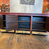 Buffet ancien chinois 3 portes + 3 tiroirs