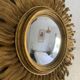 Vintage 1960 sun mirror witch's eye gold convex - 48 cm