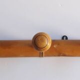 Wooden wall coat rack with 5 hooks