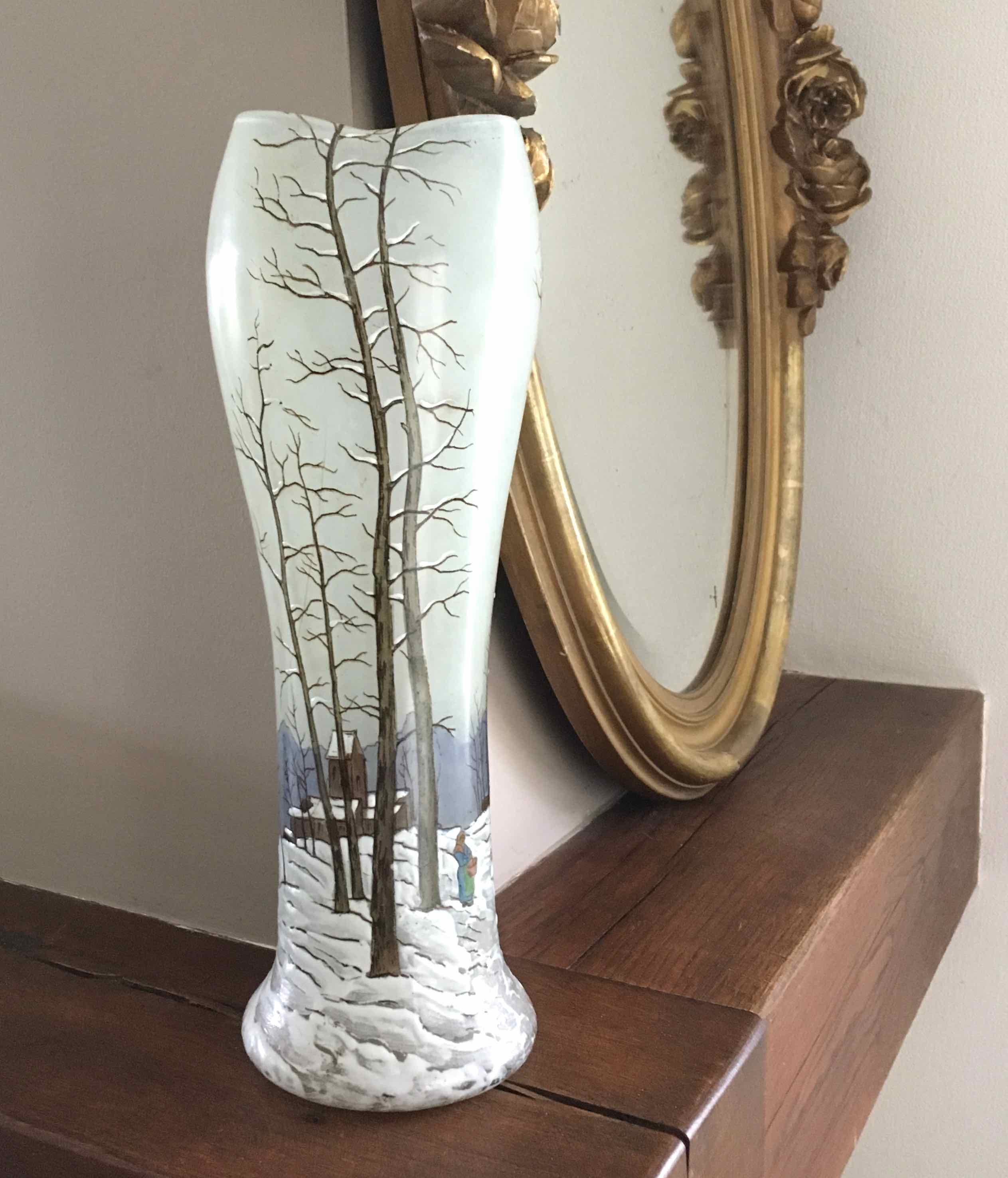 Glass paste vase 50s