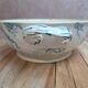Antique ironstone soup tureen Clairefontaine with blue cyclamen decoration.