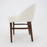 Beech Chair in Sheepskin Fabric, Denmark 1960