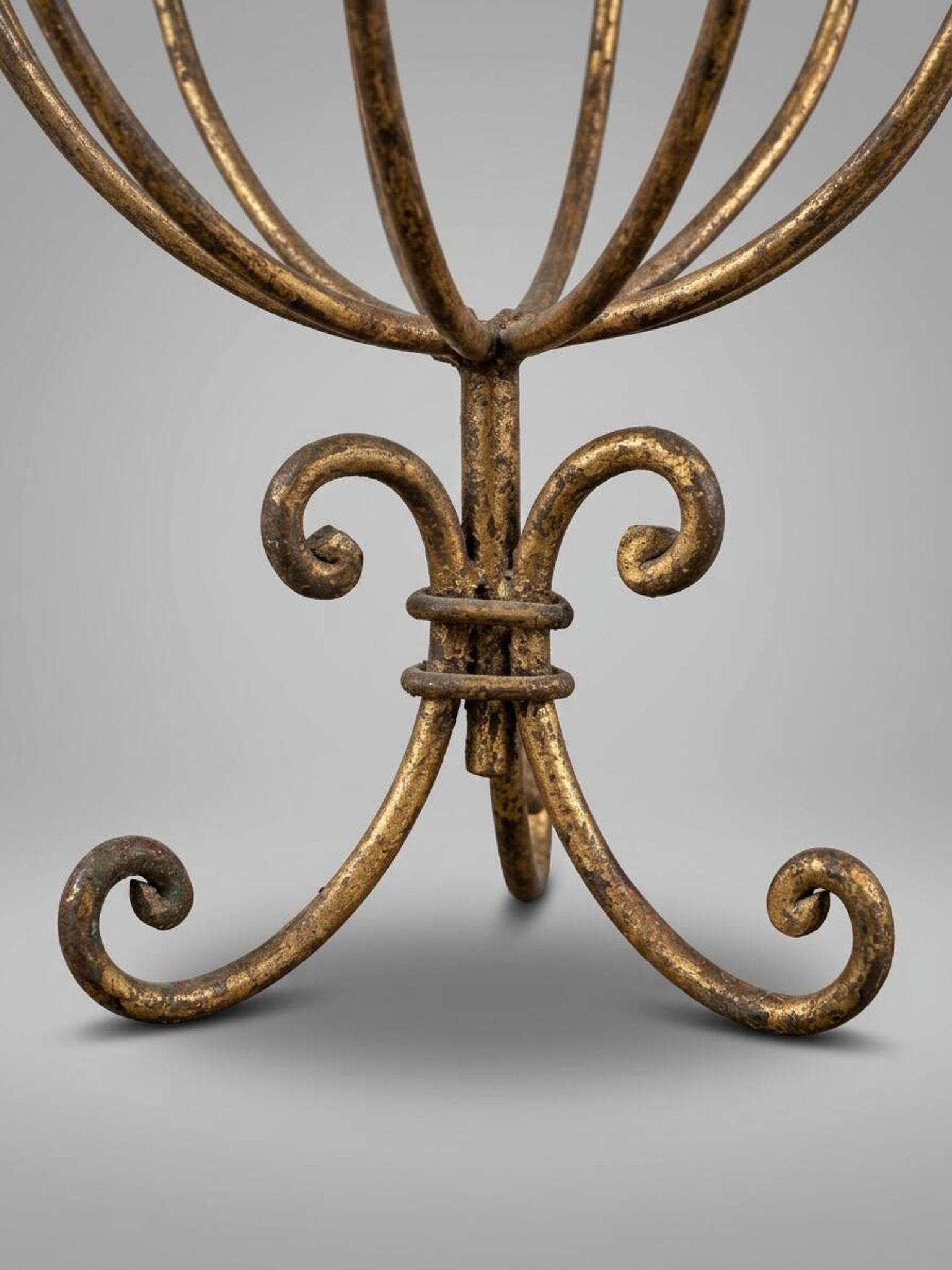 Vintage table lamp in the shape of an armillary sphere.