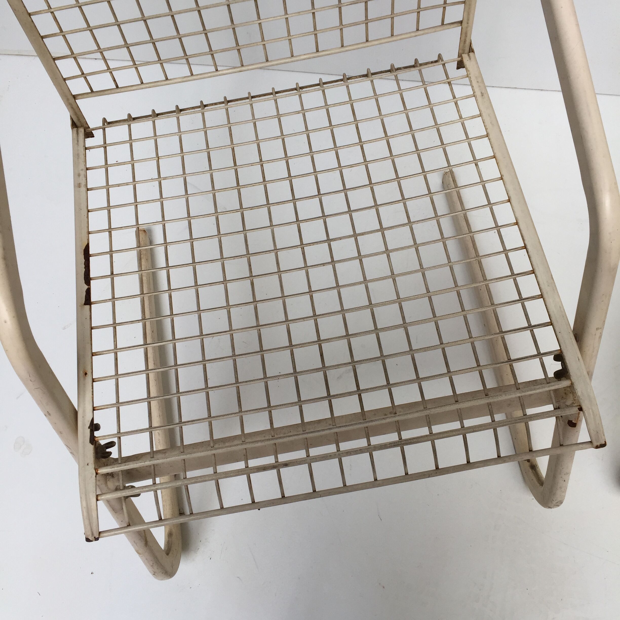 Pair of metal chairs