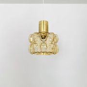 Suspension en verre bulle ambre par Helena Tynell pour Glashütte Limburg
