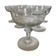 set de 8 coupes à champagne en demi cristal gravé néo classique  1900