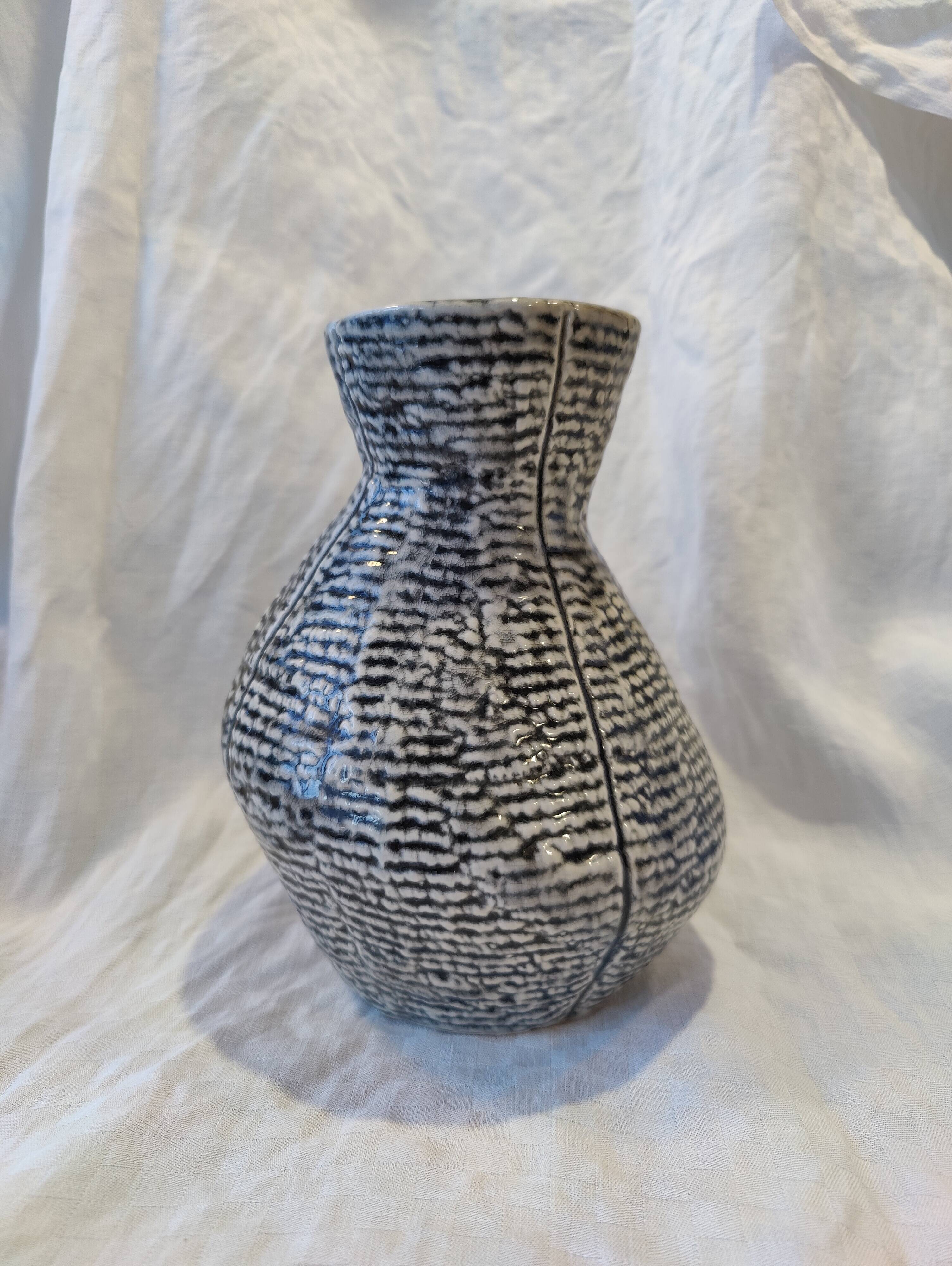 Gray ceramic vase from the 1950s