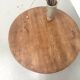 Round coffee table in solid oak, octagonal legs, France, 1950s.