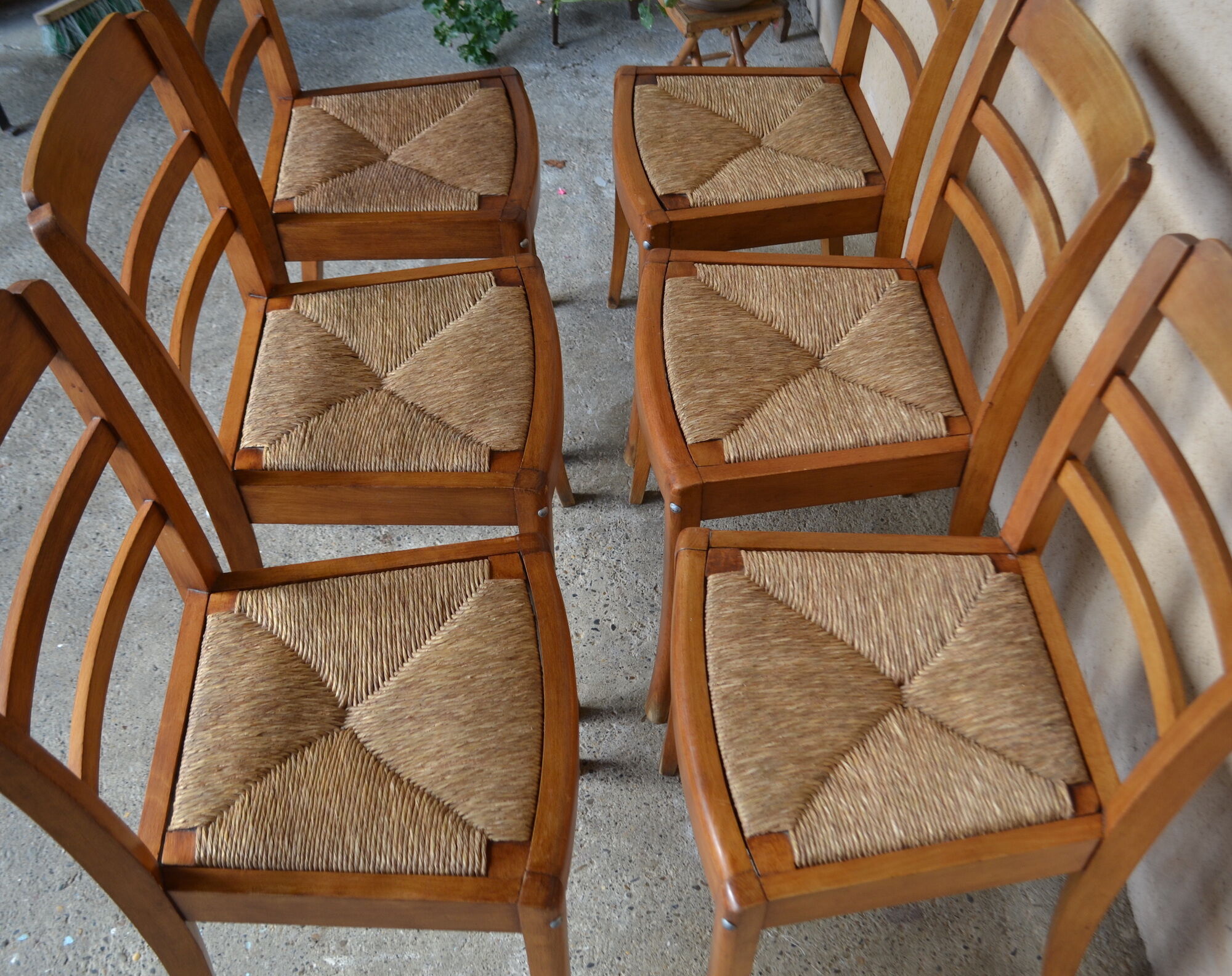 6 Luterma bistro chairs - Monobloc system - 1950s - vintage