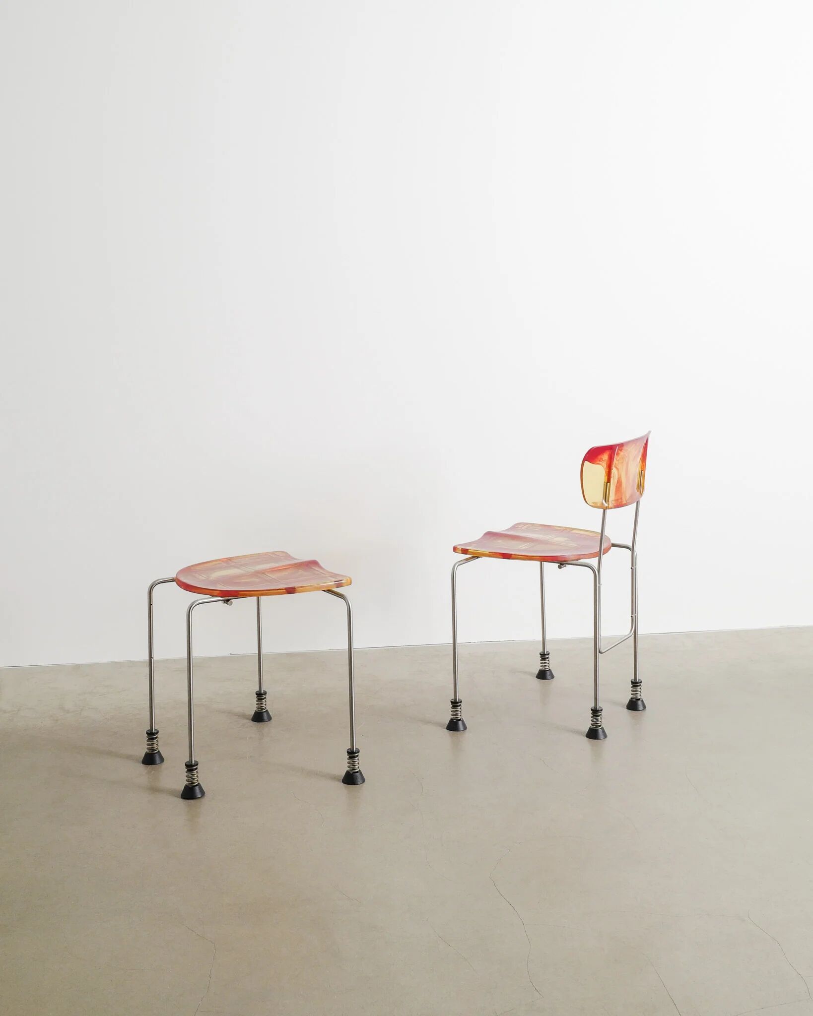 Italian Contemporary Broadway Chair & Stool by Gaetano Pesce, 1993