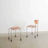 Italian Contemporary Broadway Chair & Stool by Gaetano Pesce, 1993