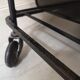 Perforated black metal trolley service, Matégot 1950 design
