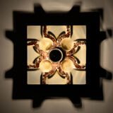 Set of 2 fat lava wall sconces, 1970