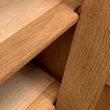 Vintage solid oak cross-braced wardrobe 1940
