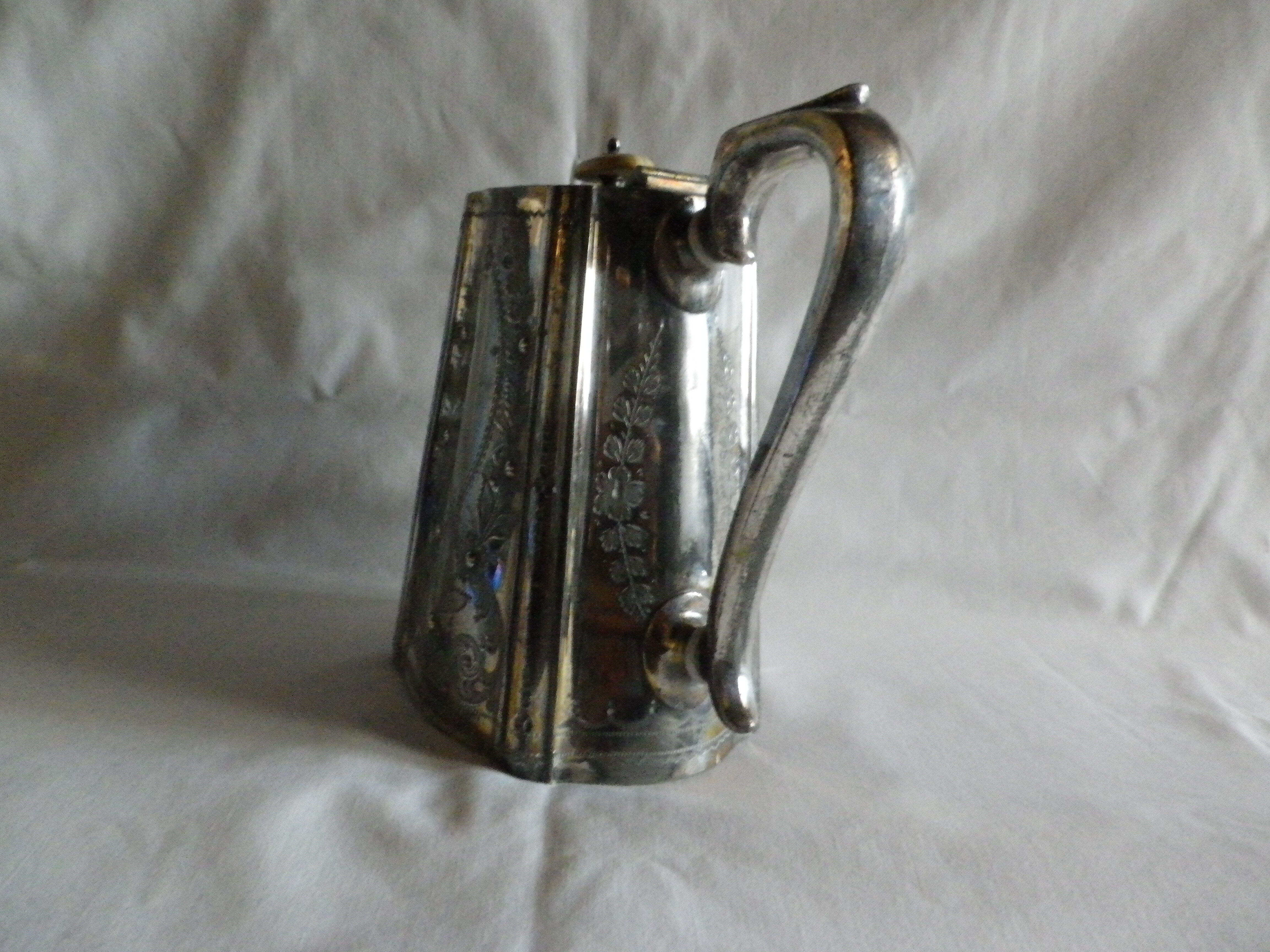 Silver metal coffee pourer